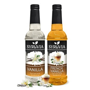 Syruvia Coffee Flavors Variety Pack: Vanilla & French Vanilla 25.4 fl oz Syrup - 1 of 4