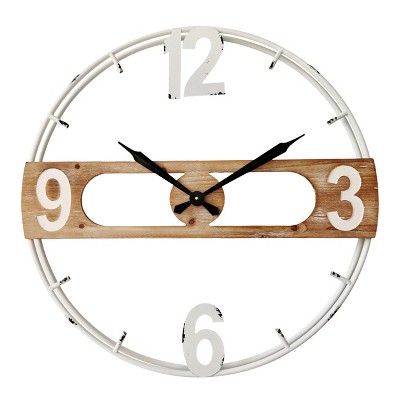 VIP Metal 24 in. Brown Wall Clock