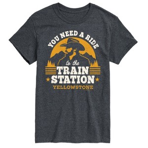 Men's - Yellowstone - You Need A Ride To The Train Station Short Sleeve Graphic T-Shirt - 1 of 4