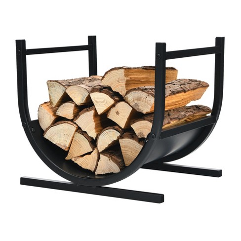 U shaped firewood discount rack