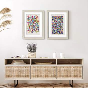 Americanflat Modern Abstract Colorful Confetti By Anne Tavoletti - 2 Piece Gallery Framed Print Art Set