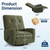 Recliner Chair, 360° Swivel Rocking Glider Chair with Adjustable Backrest & Footrest, Manual Recliner Glider, Cozy Corduroy Upholstered Armchair - 2 of 4
