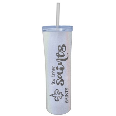 NFL New Orleans Saints 18oz Opal Skinny Tumbler with Straw