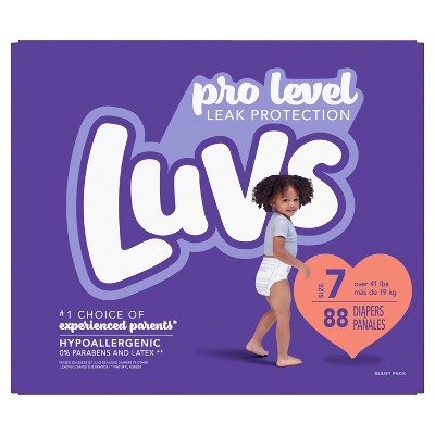 Luvs Pro Level Leak Protection Diapers Giant Pack - Size 7 - 88ct