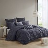 Gracie Mills Velez 3-Piece Modern Elastic Embroidered Cotton Duvet Cover Set - 2 of 4