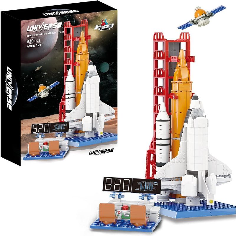 Apostrophe Games Space Shuttle & Rocket Launch Base Building Block Set - 830pcs, 1 of 8