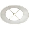 Springcrest Set of 2 Oval Lamp Shades Cream Small 9" Wide x 6.5" Deep at Top 12" Wide x 8" Deep at Bottom 9" High Spider Harp Finial - 4 of 4