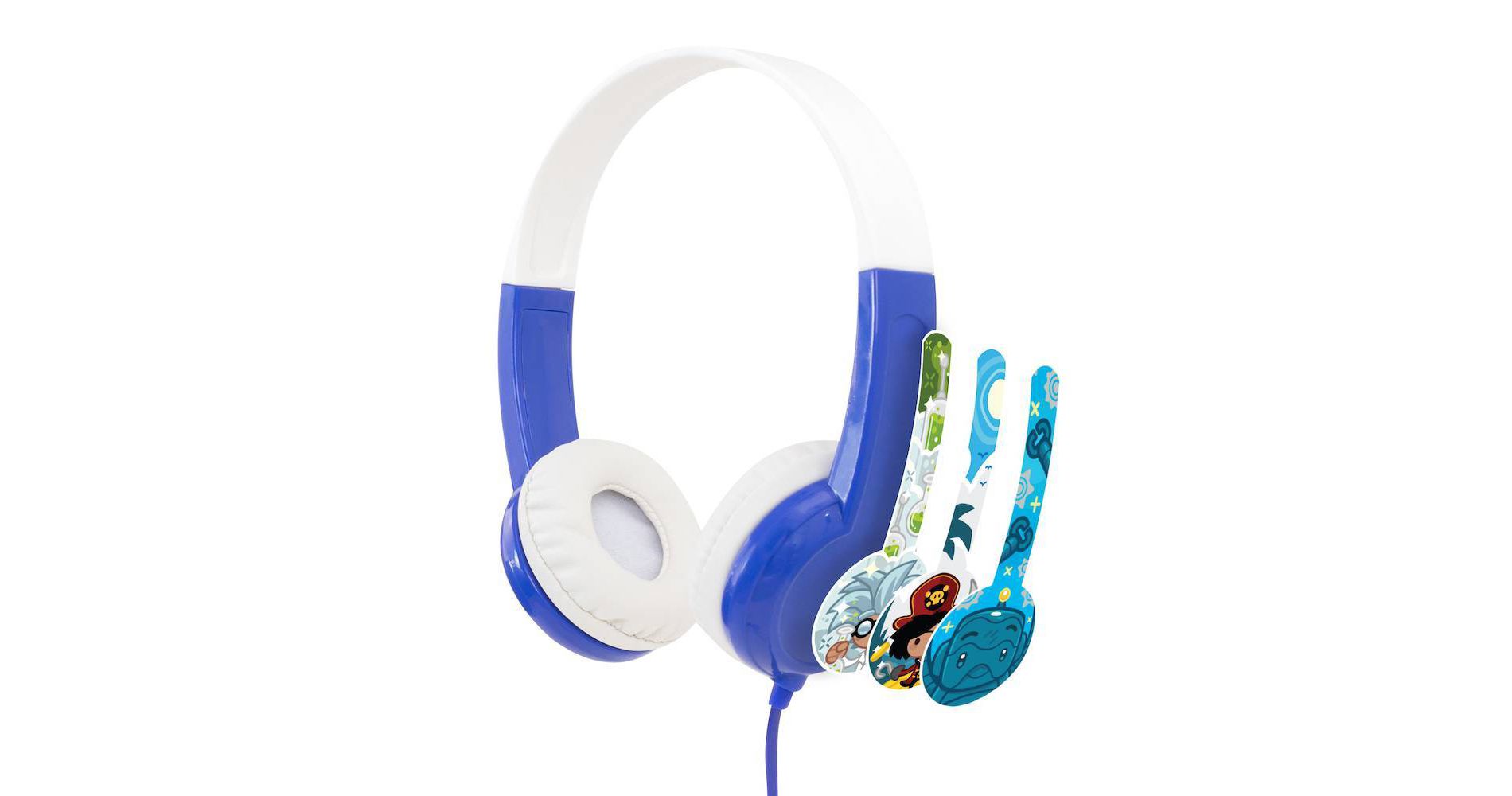 BuddyPhones DiscoverFun Wired Kids Headphones with Safe Audio Hearing Protection