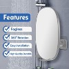 COSMIRROR Fogless Shower Mirror for Shaving with 2 Razor Holders,No-Drilling,360° Rotation, Shatterproof & Waterproof - 3 of 4
