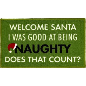 Pavilion Gift Company - Welcome Santa - 27.5" x 17.75" Floor Mat - Floor Mats - 1 of 4