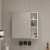ChicFurnit Bathroom Vanity Mirror Wall Mounted Mirror Cabinet with Storage for Space Saving, White, 25.2"*23.5"*5.5" - 2 of 4