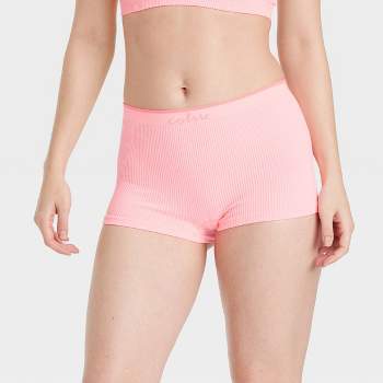Hanes Originals Women's 3pk Ribbed Boy Shorts - Gold/white/pink Xl : Target