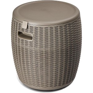 VINGLI 9.5 Gallon Outdoor Deck Box, Waterproof Outdoor Storage Box with Removable Lid, Small Storage Bin Container for Patio and Poolside - 1 of 4