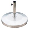 Outsunny 55lb Round Stainless Steel Outdoor Patio Umbrella Stand Base with Heavy Cement Bottom & Mirror Finish - image 4 of 4