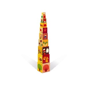 Janod 4 Seasons Square Stacking Pyramid J02917 - 1 of 1