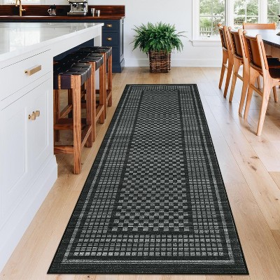 TackView Washable Rug Runners for Hallways Non Slip Runner Modern Non Slip Kitchen Rugs Farmhouse Entryway Rug