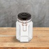 Amici Pet Bernese Glass Treats Canister, 40 oz. , Clear w/ Black Lid - 3 of 4