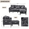 VYNXARIA 3 Seat L Shaped chenille Sofa with Removable and Storage Ottoman,Side Storage - 4 of 4