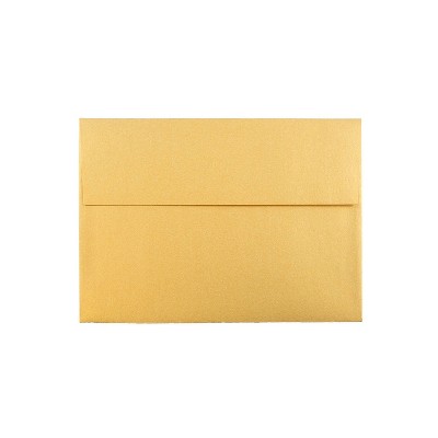 JAM Paper A7 Metallic Invitation Envelopes 5.25 x 7.25 Stardream Gold GCST708I