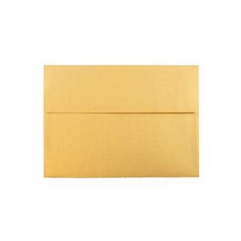 JAM Paper A7 Metallic Invitation Envelopes 5.25 x 7.25 Stardream Gold GCST708I