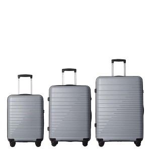 Rbied Luggage Set 3 Piece, PP Hardshell Carry on Suitcase W/ Spinner Wheels & TSA Lock, Lightweight Suitcases for Business, Trip, (20"/24"/28") - 1 of 4