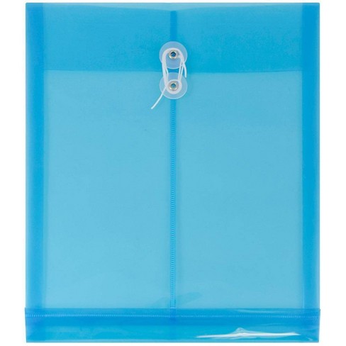 Jam Paper 9 3/4'' X 11 3/4'' 12pk Plastic Envelopes With Button