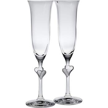 Stolzle L Amour Crystal Glass 6.25 Ounce Champagne Flute Set of 2