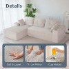 MAXYOYO 110" Modular Sectional Sofa Couch, with L-Shape Chaise, Modern Boneless Couch for Living Room, No Assembly Required - 4 of 4