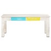 vidaXL Coffee Table White 43.3"x23.6"x17.7" Solid Mango Wood - 2 of 4