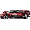 Aston Martin Valkyrie Supernova Red Metallic with Carbon 1/64 Diecast Model Car by Pop Race - 3 of 4