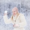 NPolar"Winter 3-Piece Set: Knitted Beanie, Touch Screen Gloves & Long Neck Scarf for Men & Women"Pink - 4 of 4
