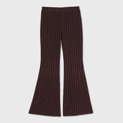 knitted flare pants