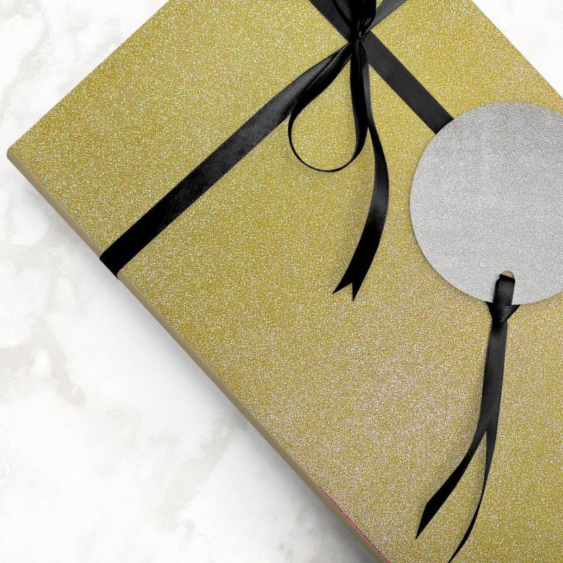 JAM PAPER Gold Glitter Gift Wrapping Paper Roll - 1 pack of 25 Sq. Ft., 5 of 6