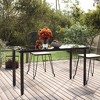 vidaXL Patio Dining Table Black 78.7"x39.4"x29.1" Steel and Tempered Glass - 2 of 4