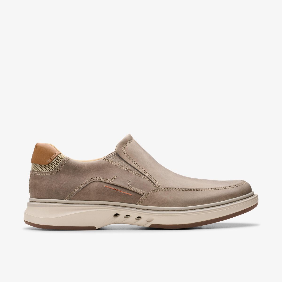 Clarks Mens Un Briley Step Light Grey Shoes