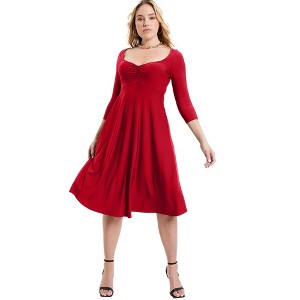 June + Vie by Roaman's Sweetheart Swing Dress - 1 of 4