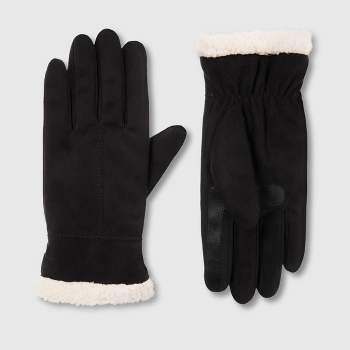 Isotoner Adult Recycled Spandex Gloves - Black Leopard Print L/xl : Target
