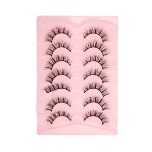 Unique Bargains 5D False Eyelashes Black 7 Pairs - 1 of 4