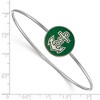 Black Bow Jewelry Sterling Silver Alpha Sigma Tau Greek Life Bangle Bracelet 7 Inch - 2 of 3