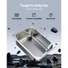 VEVOR 6 Pack Stainless Steam Hotel Pans, 1/2 Size Table Steam Pan, 4 Inch Deep Anti Jam Restaurant Supplies Reusable Rustproof Catering Storage,Silver - 3 of 4