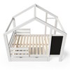 PAGED Roof Shape Bed Frame House Bed with Blackboard and Drawers, Easy Assembly, Box Spring Not Required - 4 of 4