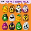Joyfy 72PCS Halloween Drawstring Goody Candy Bags, Halloween Trick or Treat Gift Bag Bulk for Kids, 12 Designs Classroom Prizes Party Favors Supplies - 2 of 4