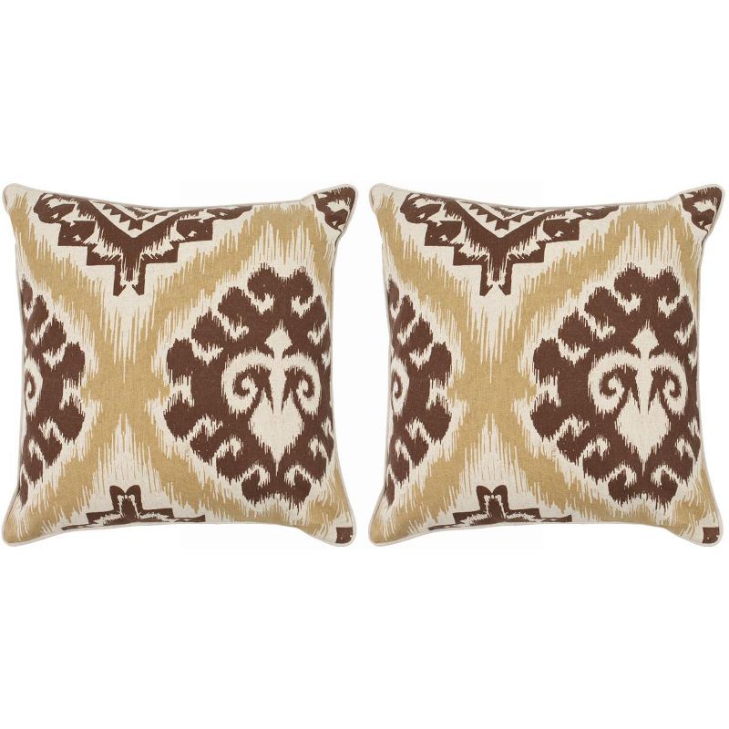 Lucy Pillow (Set of 2) - Almond - 22" x 22" - Safavieh ., 2 of 4