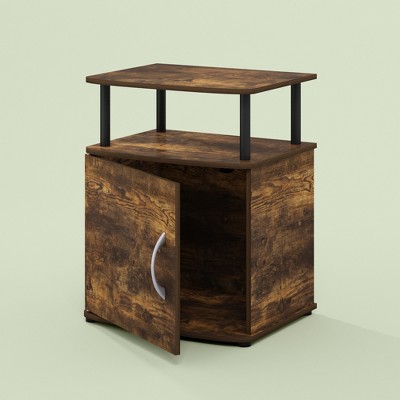 Furinno JAYA Utility Design End Table, Amber Pine/Black