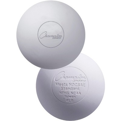 Champion Official NFHS Lacrosse Balls, White, pk of 12