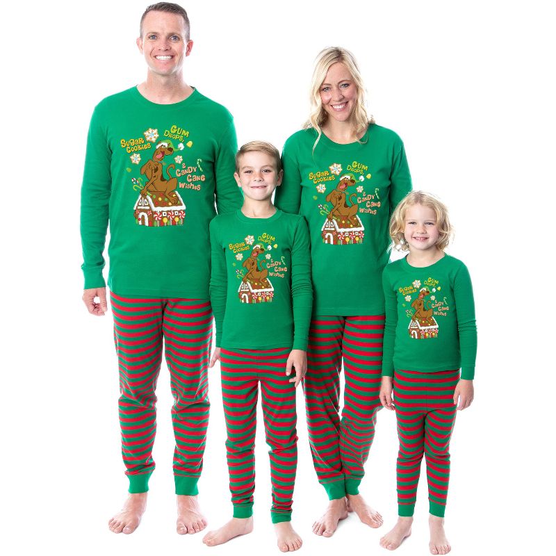 Scooby-Doo Christmas Gingerbread House Tight Fit Family Pajama Set, 1 of 5