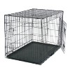 phiestina 42" Pet Kennel, Folding Steel Crate for Cats & Dogs, Wire Metal Playpen with Two Doors, Black - 4 of 4