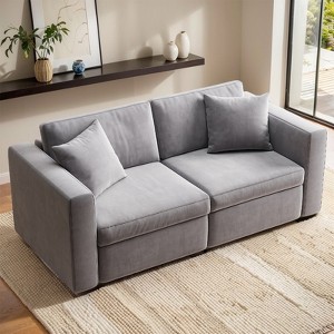 Gymojoy 71"/99.3"/118.1" Loveseat Cloud Sofa Modular Sectional Couch with Deep Seat for Living Room - 1 of 4