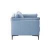 68" Mesut Sofa Light Blue Top Grain Leather with Metal Legs & Nailhead Trim - Acme Furniture - 2 of 4