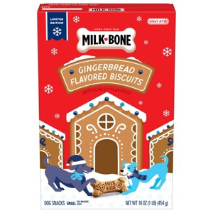 Milk-Bone Gingerbread Flavor Crunchy Dog Treat Biscuits - 16oz - 1 of 4